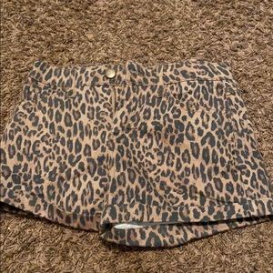 Forever 21 leopard jean shorts never worn